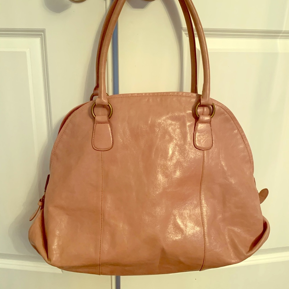 Hobo international distressed pink leather tote
